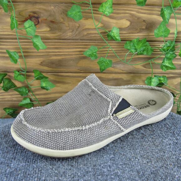 Gecko‎ Man Men's Mule Beige Fabric Size 11 Medium Used 2025 - Picture 1 of 7
